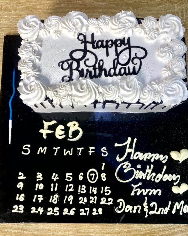 Calendar Theme Birthday Cake