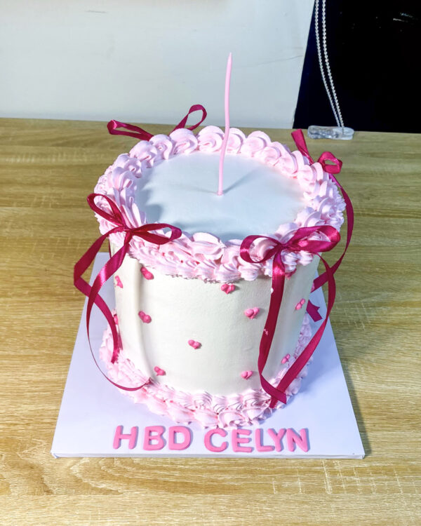Pink Bow Cake